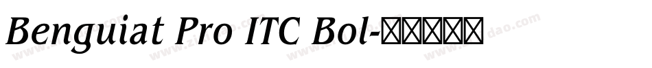 Benguiat Pro ITC Bol字体转换